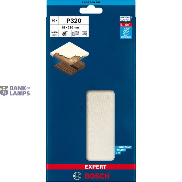 EXPERT M480 Sanding Net for Orbital Sanders 115 x 230 mm, G 320, 10-pc image 3