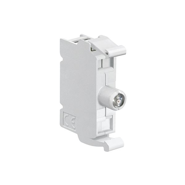LED integrated lamp-holder, Ø22mm 8LM series metal, steady light, 12...30VAC/DC. Yellow image 1