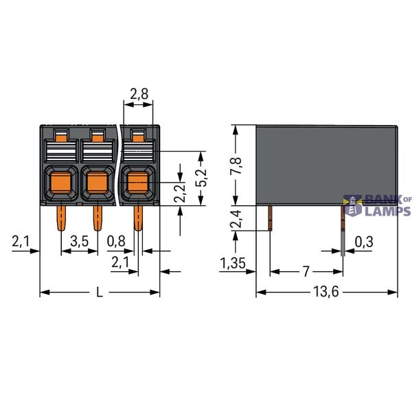 THR PCB terminal block push-button 1.5 mm² black image 3
