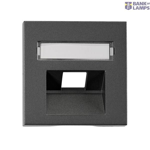 Cover for RJ45 UAE outlet, labelling window, 1-Port, anthrac image 1