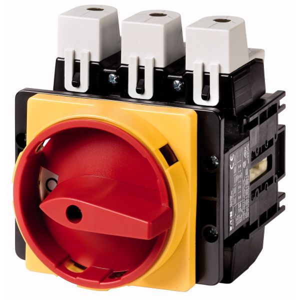 P5-315/EA/SVB/N Main switch, P5, 315 A, flush mounting, 3 pole + N, Emergency switching off function, With red rotary handle and yellow locking ring, Lockable in the image 1