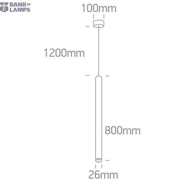 BLACK PENDANT  6W WW IP20 230V image 2
