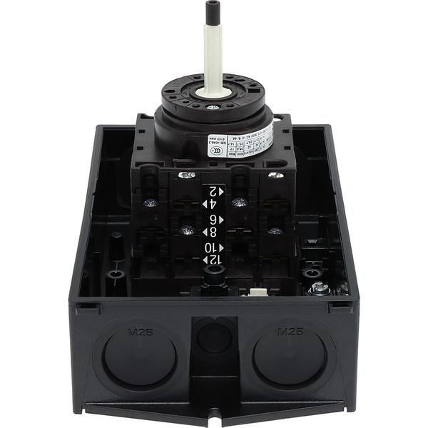 T3-3-8342/I2/SVB Main switch, T3, 32 A, surface mounting, 3 contact unit(s), 6 pole, Emergency switching off function, With red rotary handle and yellow locking ring, image 45