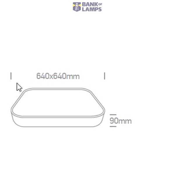 BLACK SQUARE PLAFO LED 62W WW IP20 230V image 2