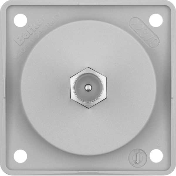 Integro Inserts-Aerial Connector Box TV Connection in F-System, Grey M image 1