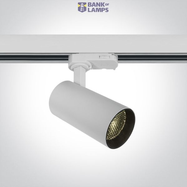 WHITE COB 12W WW HONEYCOMB TRACKSPOT 230V DARK LIGHT image 1