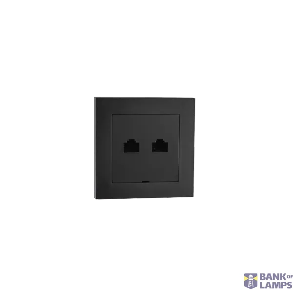 RJ 45 FLUSH MOUNTED CAT6 BLACK 6-PACK image 1