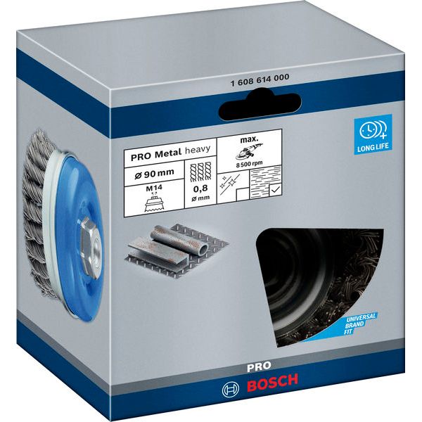 Cup Brush Knotted 90 mm Steel image 2