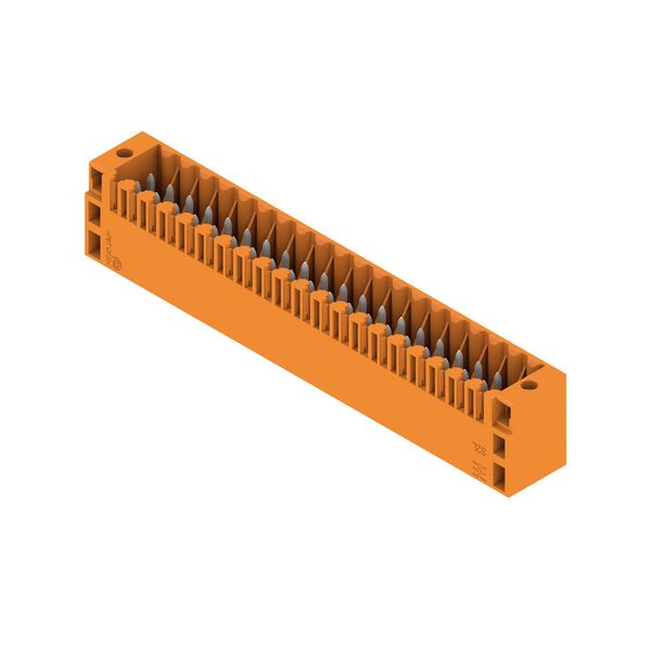 PCB plug-in connector, male header, Flange, THT solder connection, 3.50 mm, Number of poles: 40, 180°, Solder pin length (l): 3.5 mm, tinned, orange, Box image 4