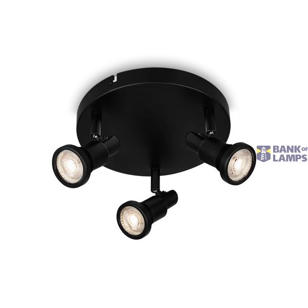 LED spot, black, 3xLED/GU10/4,8W image 1
