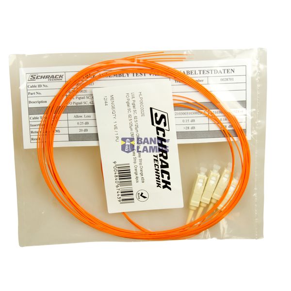 FO Pigtail SC, 62,5/125æm OM1, 2.0m, Easy Strip, orange,4pcs image 5