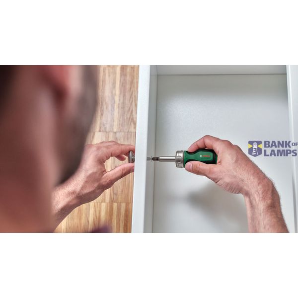 Bike Stubby Ratchet Screwdriver with 6 Bits image 1