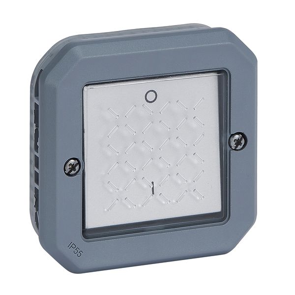 PLEXO DOUBLE POLE SWITCH 16AX - GREY - MECHANISM image 1