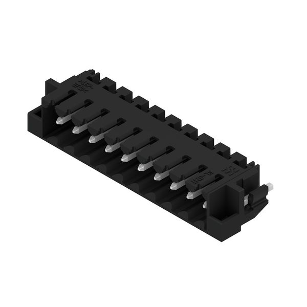 PCB plug-in connector, male header, Clip-on flange, THT/THR solder connection, 3.50 mm, Number of poles: 10, 90°, Solder pin length (l): 1.5 mm, tinned, black, Box image 2
