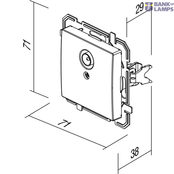 SOCKET TV BASIC 0dB TI XO 4417027 image 3