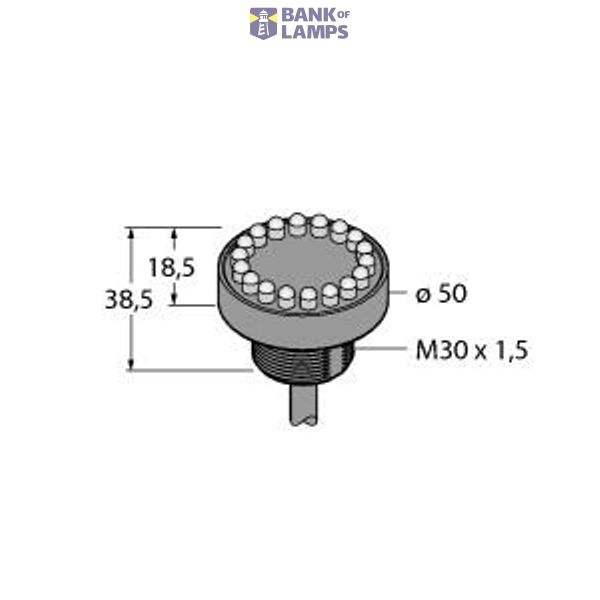 LED Signal Light Alternative order number : 79723   K50LDGRYN image 1