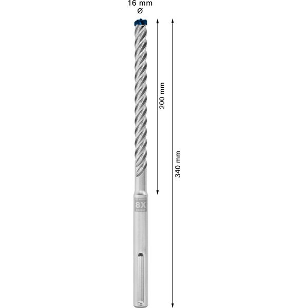 EXPERT SDS max-8X Hammer Drill Bit 16 x 200 x 340 mm 5-pc image 1