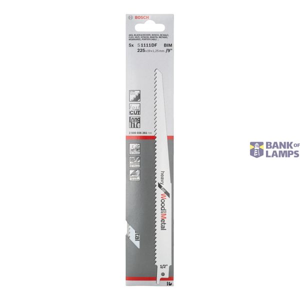 Reciprocating saw blade S 1111 DF Heavy for Wood and Metal 5 pcs. image 1
