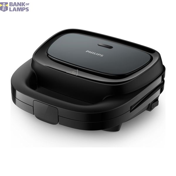 Philips Sandwich Maker | HD2332/90 3000 Series | 750 W | Number of pastry 2 | Belgium | Black image 1