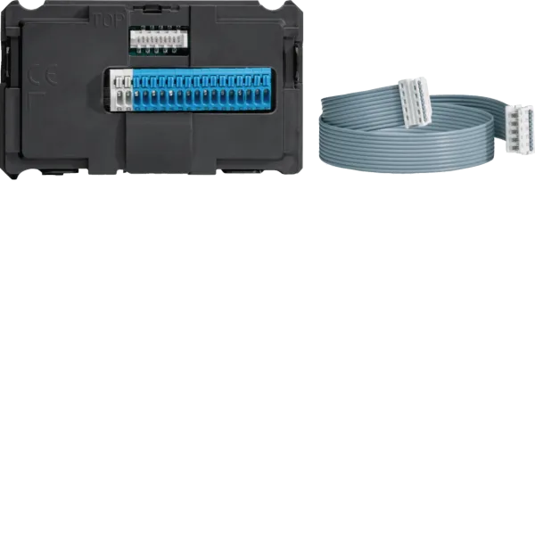 Call button connection module EB with holder, max. 16 T./module, 16 mod. cascadable. image 1