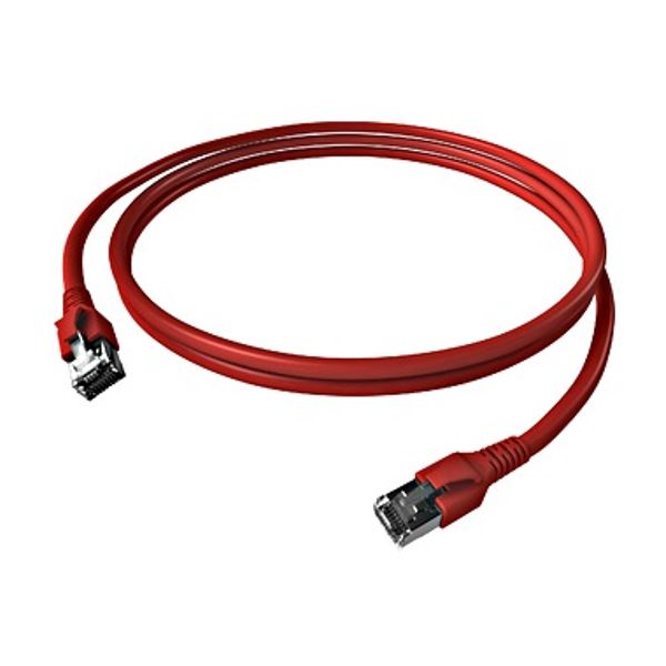 Patchcord RJ45 shielded Cat.6a 10GB, LS0H, red,  7.0m image 1