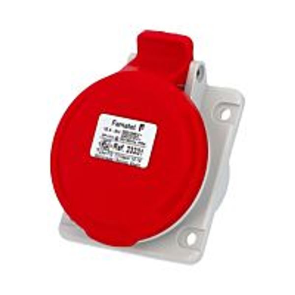 Socket 16/400V built-in, , inclined 10°, IP44 image 1