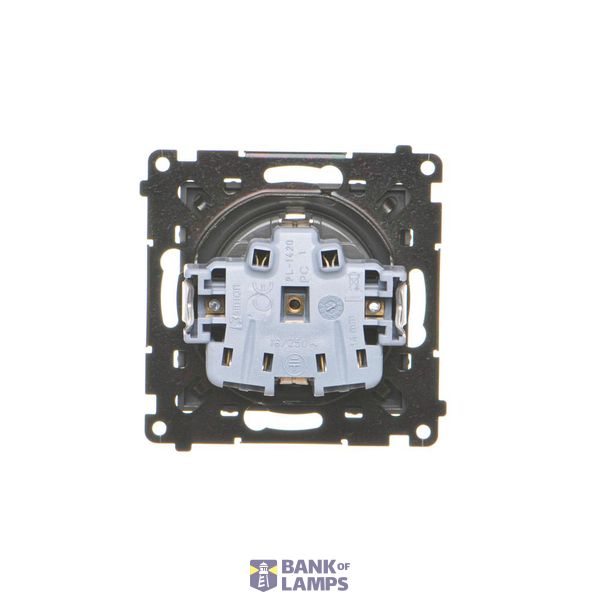 Double socket outlet with earthing and current phase constancy, satin, metallized, 16A image 1