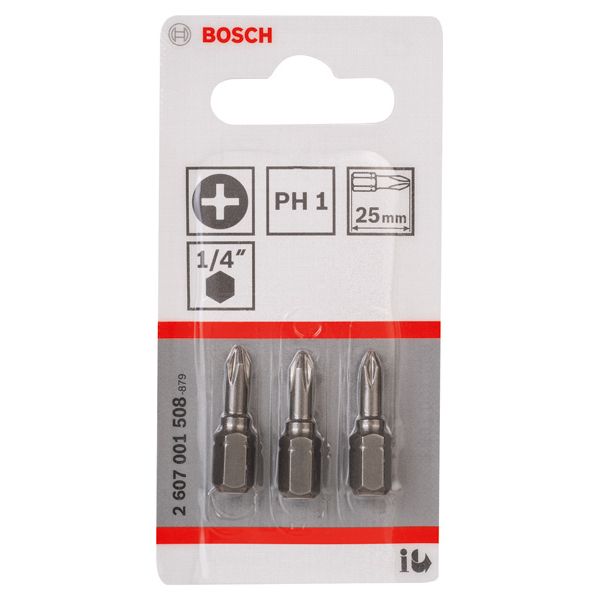 Screwdriver bit Extra Hard PH 1, 25 mm 3 pcs. image 2
