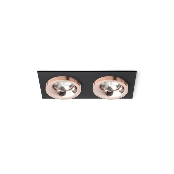 SHARM SQ II recessed black copper/copper 230V LED 2x10W 24° 3000K image 1