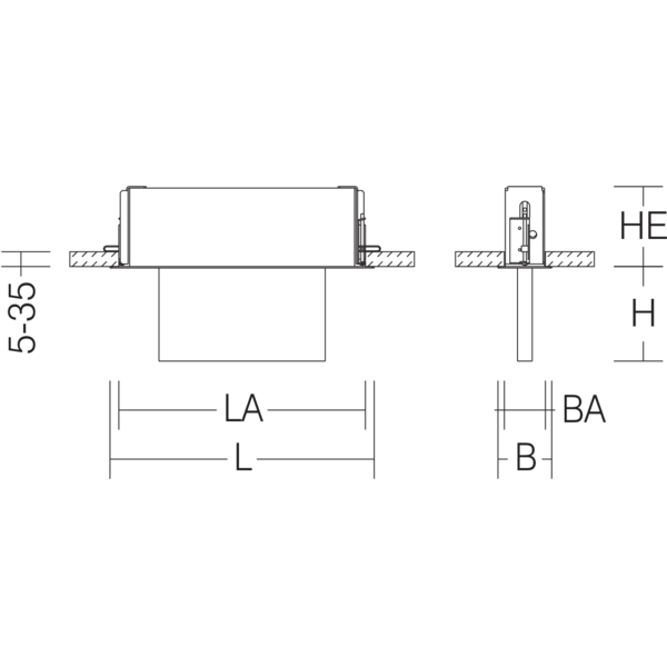 HALYXX, 4,7 W, black, on/off Recessed ceiling luminaires, L 270 B 55 H image 4
