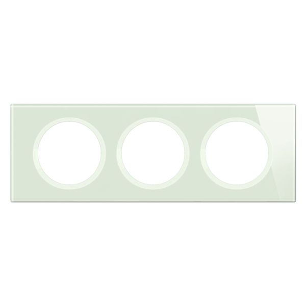 PLATE 3 GANG OPAL WHITE GLASS image 6