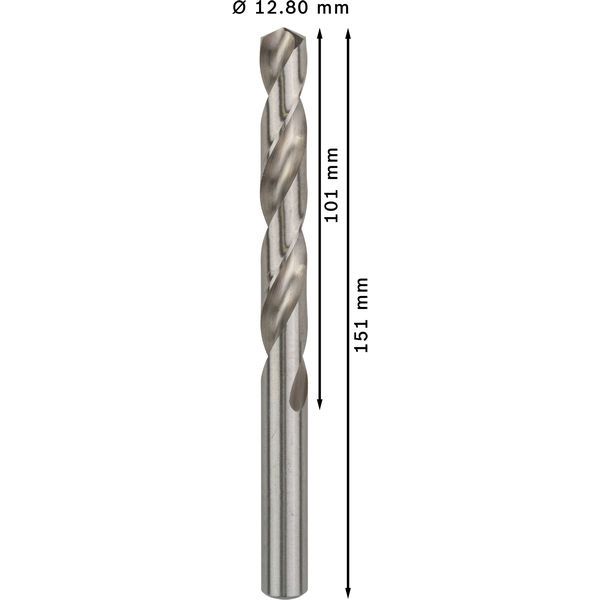Metal drill bits HSS-G, DIN 338 12,8 x 101 x 151 mm 5 pcs. image 2