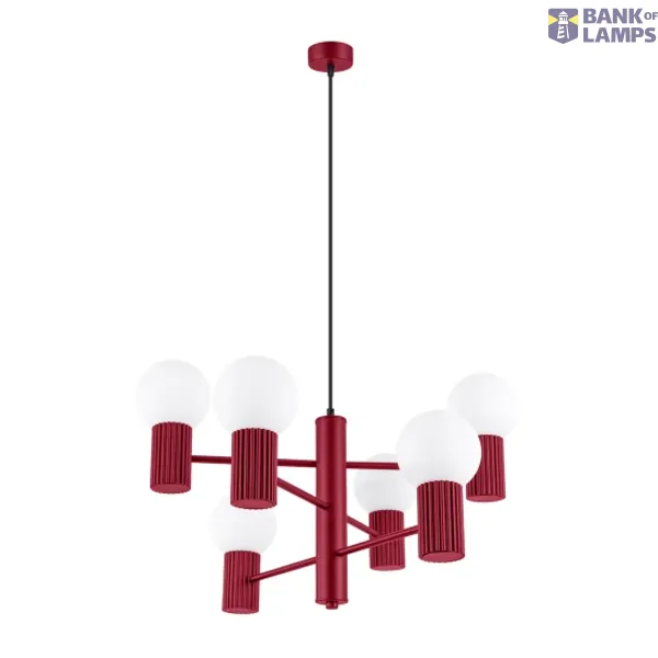 Chandelier HALO 6 burgundy image 1