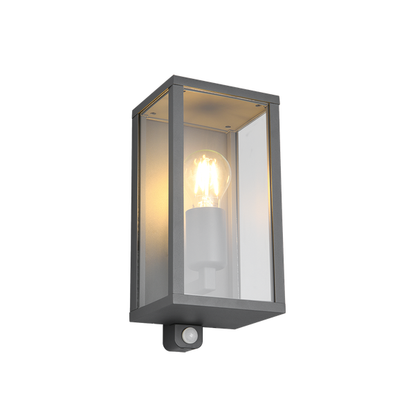 Garonne wall lamp E27 anthracite motion sensor image 1