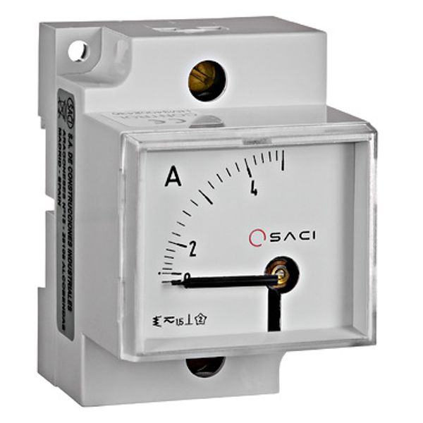 SACI EC5VR 45x52,5 Ammeter direct, DIN rail mounting, 0-5A image 1