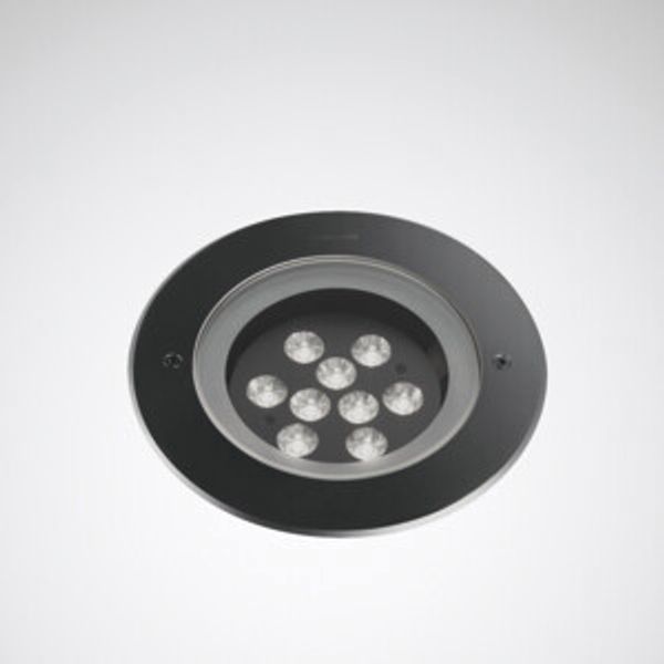 Ground-recessed luminaires Lutera 200 Lens Black around ET 16W 1350lm rota.asym. medium wide (RM) IP68 IK10 3 SDCM image 1