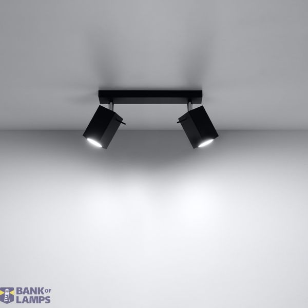 CEILING LAMP MERIDA 2 BLACK GU10 2X40W IP20 image 5
