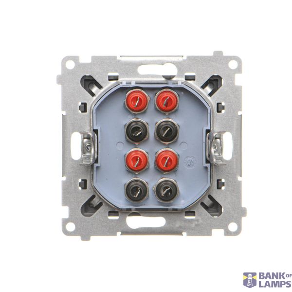 Double socket outlet with earthing and current phase constancy, (Complete product), 16A, 250V, Screw, Silver matt, metalic image 2