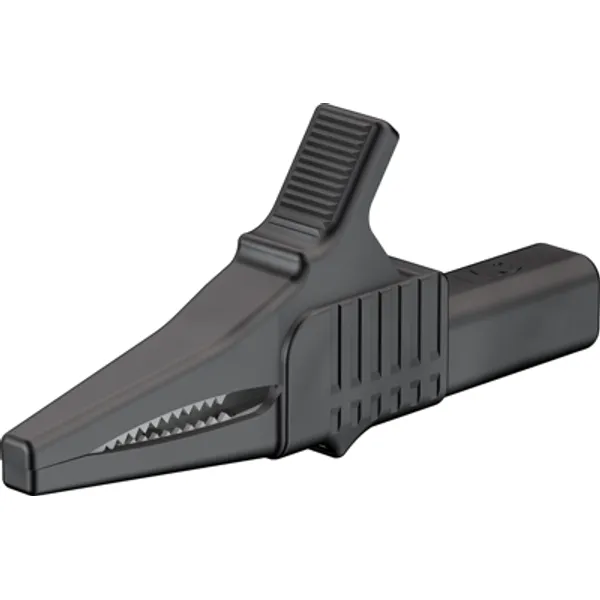 Alligator clip, black, max. 20 mm, L 82.2 mm, CAT II, socket 4 mm, 66.9755-21 image 1