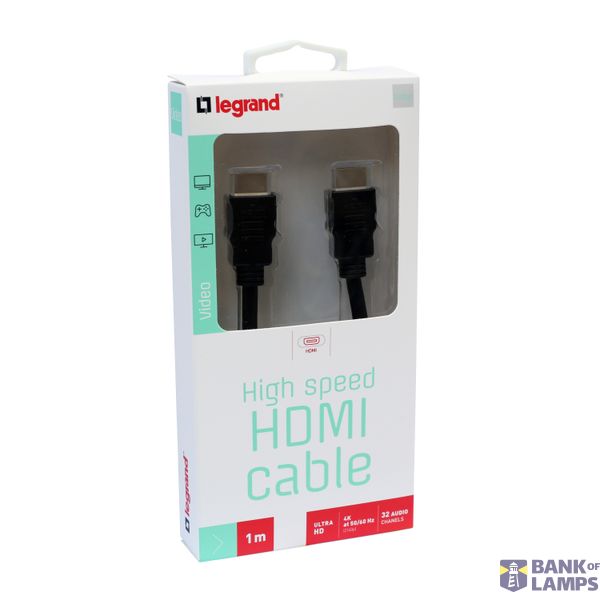 High speed HDMI with ethernet cord 1 meter image 2