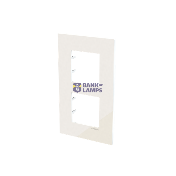Frame 2-gang / 2+2-modules - Niessen logo - S - Tacteo White image 2