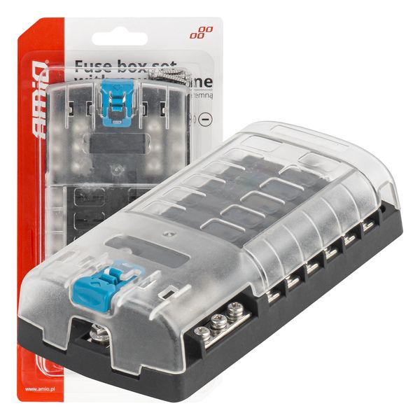 Fuse box set with neutral line 12 sockets AMIO-03834 image 1