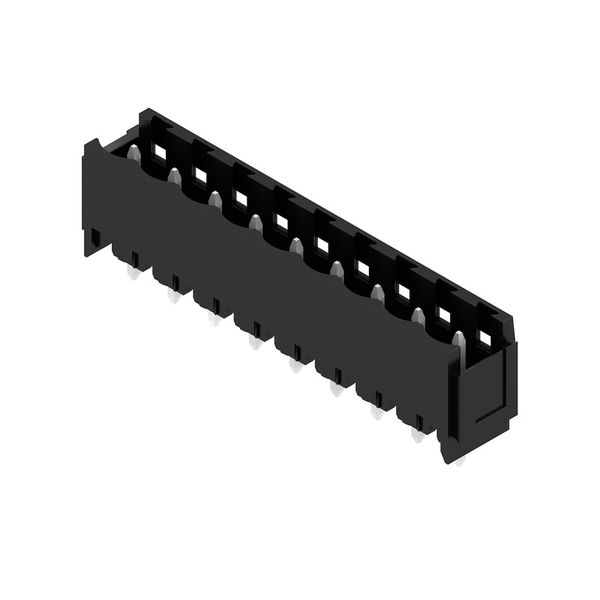 PCB plug-in connector, male header, Dovetails for fixing blocks, THT solder connection, 5.08 mm, Number of poles: 9, 180°, Solder pin length (l): 3.2 mm, tinned, black, Box image 2