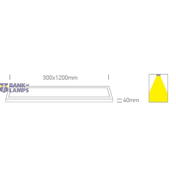 WHITE 30x120 40W CW IP20 230V BACKLIT image 2