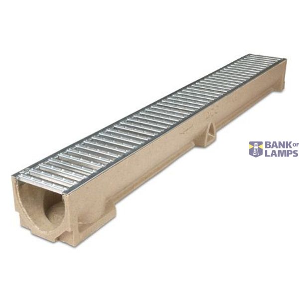 Euroline channel with galvanized steel grating 1.0m image 1