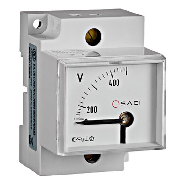 SACI EC5VR 45x52,5 Voltmeter, DIN rail mounting, 0-500V image 1
