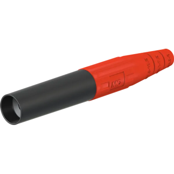 6 mm socket, crimp connection, 10 mm², red, 15.0017-22 image 1