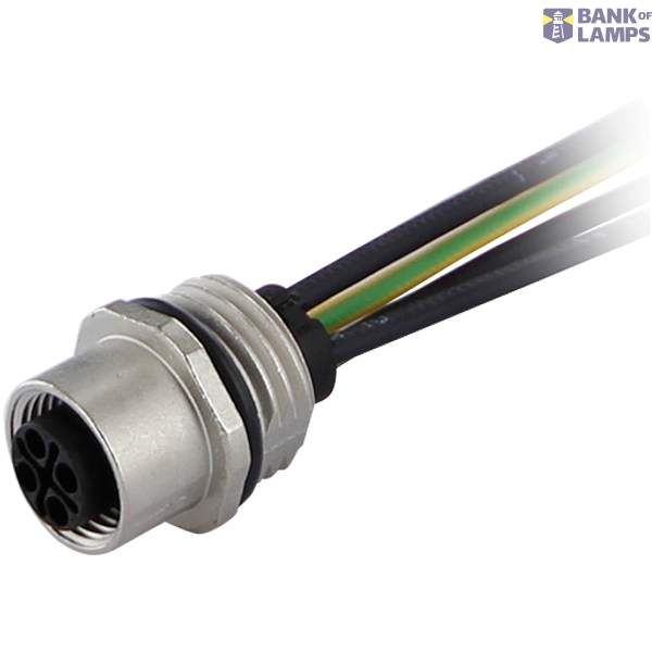 M12 Power female recept. S-cod. front PE-X-wires 4x1.5 1.5m image 2