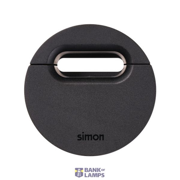 Furniture grommet (cable outlet), Simon 400 Flash 60, IP20, black, Mount. dimen.: Ø54mm image 1