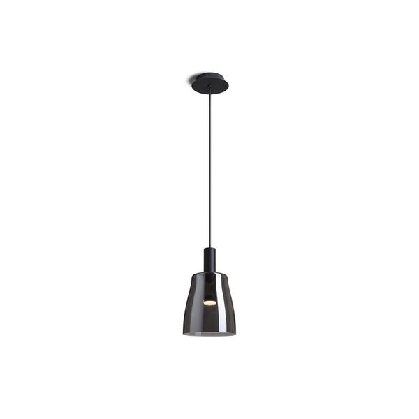 BELLINI M LED pendant black smoke-colored glass 230V LED 5W 30° 3000K image 1